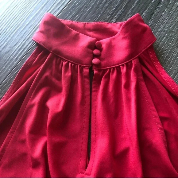 THE LIMITED Women's Solid Red Halter Top Size Medium - Picture 9 of 10